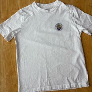 Vineyard Vines White Kids Short-Sleeve Tee with Small Multicolor Patch